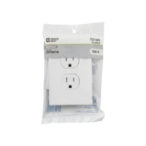 Tomacorriente de plástico dúplex contacto 125 V Comercial Electric